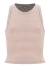 Canotta a righe in maglia a costine con scollo rotondo - CANOTTA TAJOSO