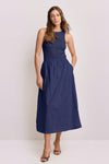 Vestido midi de algodón - Vestido NEIRUS