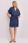 Vestido corto drapeado - Vestido AGANIPPE