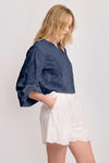 Blusa corta bordada - Blusa NORGE
