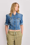 Giubbino in denim taglio cropped - Giubbotto Denim BAKARI Kocca