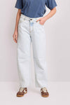 Pantaloni wide leg con zip e bottone - Pantalone Denim LIANTRIS Kocca