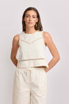 Top cropped con inserti traforati - Top MALBAN Kocca