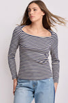 Camiseta de rayas en canalé - Camiseta BALTSAR