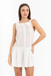 Abito da donna smanicato in cotone con scollo squadrato - Abito MINYTHX