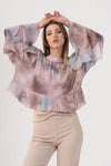 Blusa velata con volant - BLUSA A FANTASIA GRALILLX