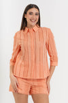 Camicia da donna in cotone con pizzo sangallo - Camicia DEMONX