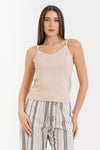 Top con bordo a costine - TOP IN MAGLIA  KANTAX