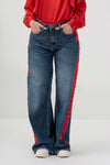 Pantaloni in denim con banda laterale - PANTALONE DENIM SINGOLX Kocca