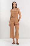 Pantaloni ampi a vita alta in cotone traforato - Pantalone Fashion RILTARX