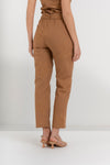 Women's trousers in cotton and linen with floral embroidery - Trousers TERBERX