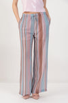 Pantaloni fantasia a righe con coulisse - PANTALONE FASHION ERINDAX