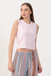 Top cropped con paillettes - TOP BRIGITTEX