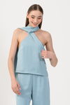 Top con fascia e scollo a incrocio - TOP ROSELINEX