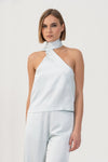 Top con fascia e scollo a incrocio - TOP ROSELINEX