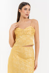 Top da donna con scollo a cuore in jacquard floreale - Top WELEX