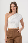 Top monospalla con drappeggi - T-shirt MARIX Kocca